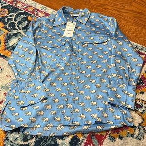 Zara elephant button down